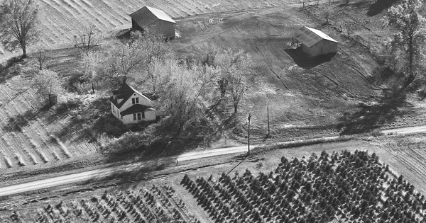 Vintage Aerial photo from 1980 in Washington County, IL