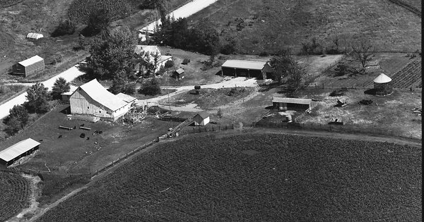 Vintage Aerial photo from 1977 in Madison County, IA