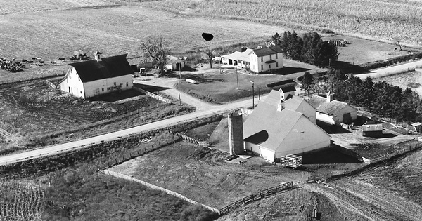 Vintage Aerial photo from 1970 in Louisa County, IA
