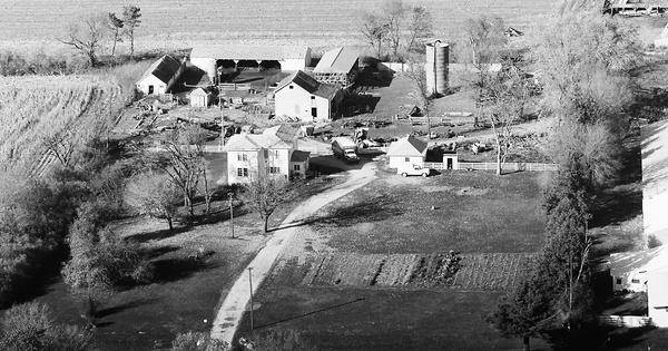 Vintage Aerial photo from 1983 in Mitchell County, IA