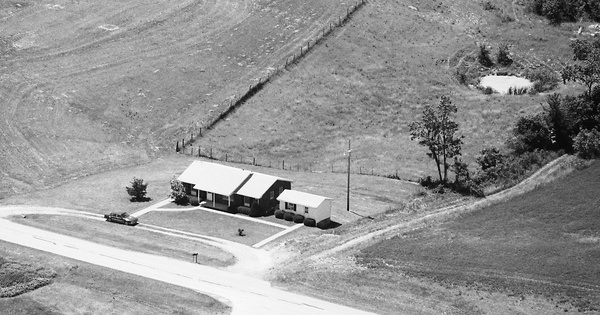 Vintage Aerial photo from 1988 in Owen County, KY