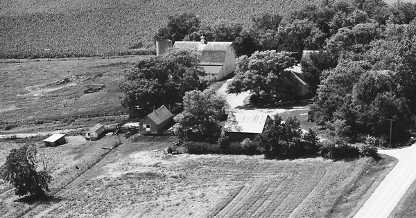 Vintage Aerial photo from 1968 in Hancock County, IA