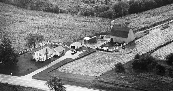 Vintage Aerial photo from 1972 in Jackson County, MI