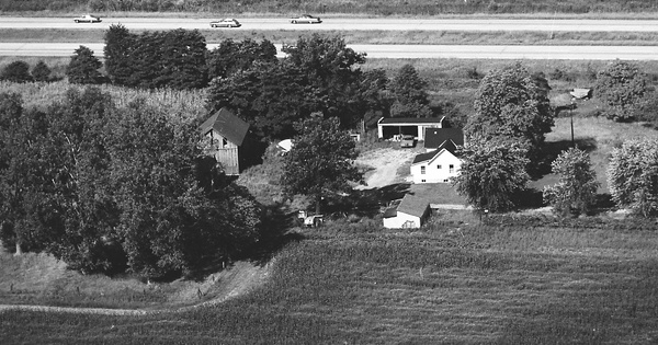 Vintage Aerial photo from 1975 in Monroe County, MI