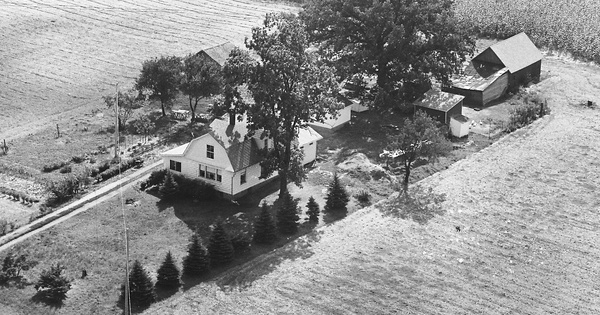 Vintage Aerial photo from 1969 in Shiawassee County, MI