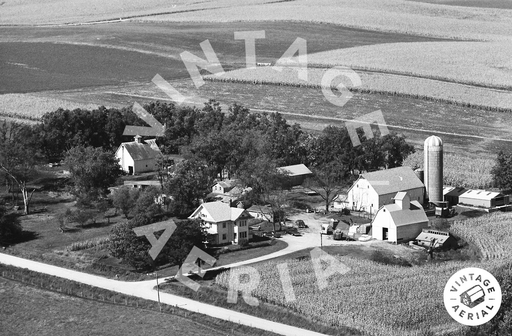 Vintage Aerial Iowa Iowa County 1972 2PIO14
