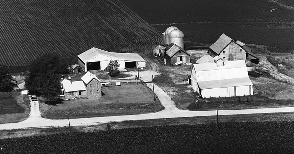 Vintage Aerial photo from 1977 in Jefferson County, IA