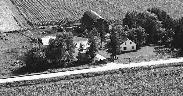 Vintage Aerial photo from 1972 in Winneshiek County, IA