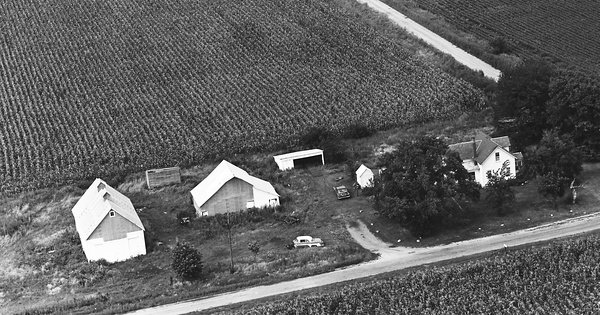 Vintage Aerial photo from 1965 in Iroquois County, IL