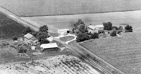 Vintage Aerial photo from 1966 in Shelby County, IL