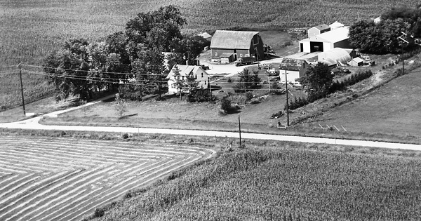 Vintage Aerial photo from 1967 in Waseca County, MN