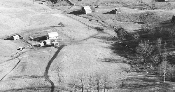 Vintage Aerial photo from 1984 in Bath County, VA