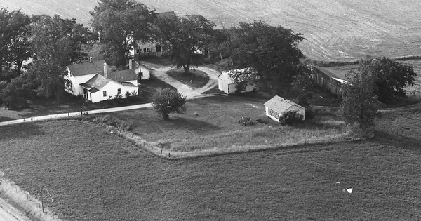 Vintage Aerial photo from 1964 in Rock County, WI