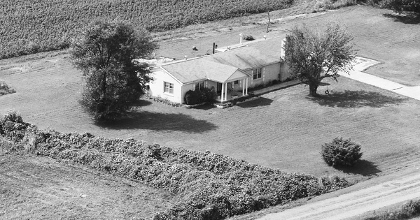 Vintage Aerial photo from 1985 in Haywood County, TN