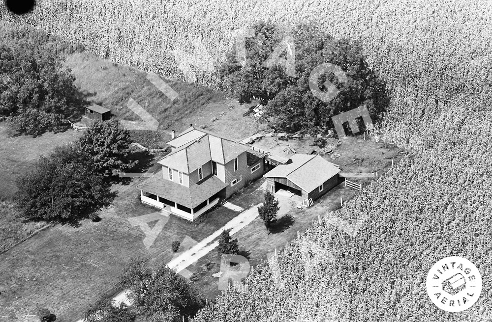 Vintage Aerial Indiana Carroll County 1964 24RCR7