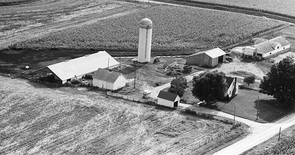 Vintage Aerial photo from 1966 in Fulton County, IL