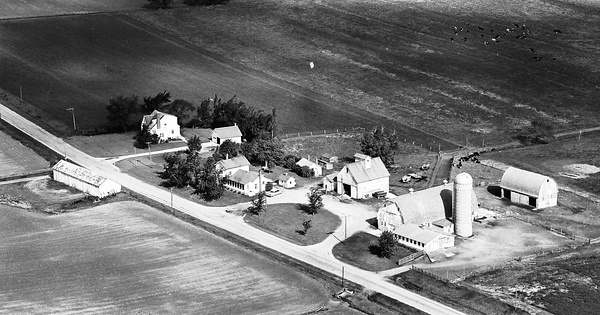 Vintage Aerial photo from 1965 in Boone County, IL