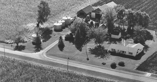 Vintage Aerial photo from 1980 in DeKalb County, IL