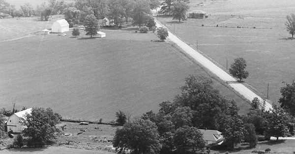 Vintage Aerial photo from 1968 in Pike County, IL