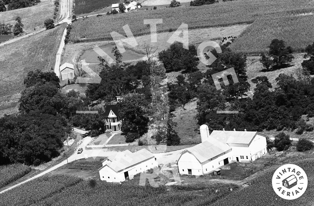 Vintage Aerial Ohio Preble County 1972 78LPR8