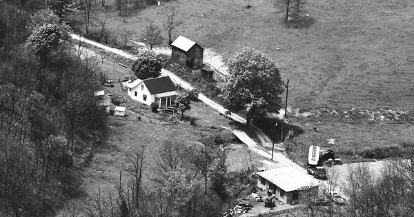 Vintage Aerial photo from 1966 in Scioto County, OH