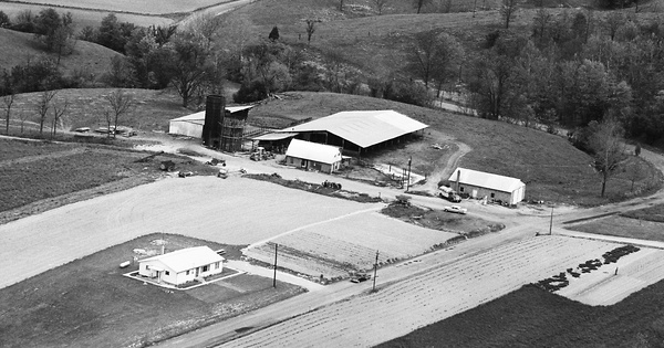 Vintage Aerial photo from 1966 in Meigs County, OH