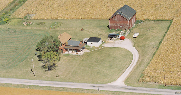 Vintage Aerial photo from 1999 in Erie County, OH