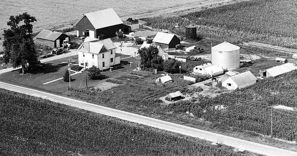 Vintage Aerial photo from 1974 in Mercer County, IL