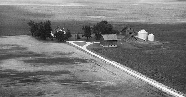 Vintage Aerial photo from 1974 in McLean County, IL