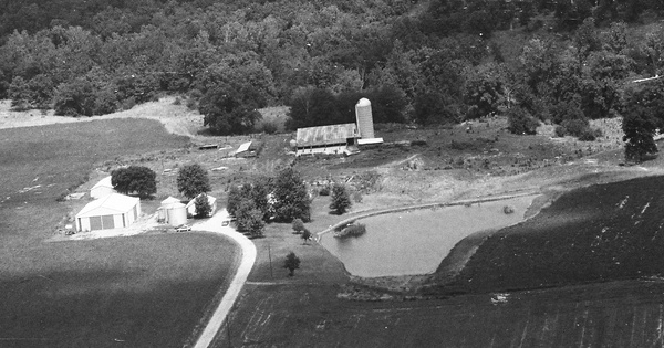 Vintage Aerial photo from 1990 in Macoupin County, IL