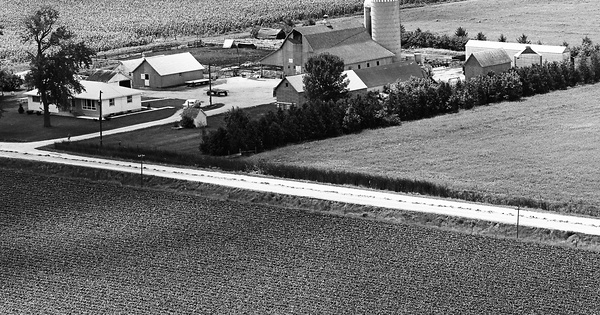 Vintage Aerial photo from 1970 in Floyd County, IA