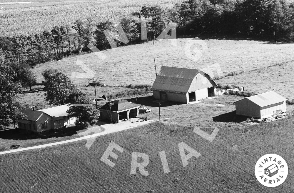 Vintage Aerial Indiana Posey County 1974 37FPO26