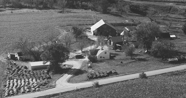 Vintage Aerial photo from 1987 in Plymouth County, IA