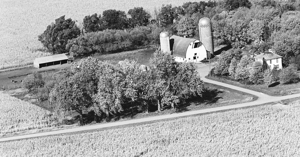 Vintage Aerial photo from 1975 in Jackson County, MN
