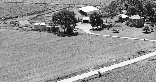 Vintage Aerial photo from 1970 in Chickasaw County, IA