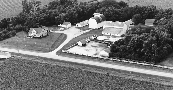 Vintage Aerial photo from 1971 in Cherokee County, IA