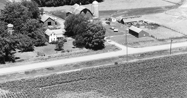 Vintage Aerial photo from 1971 in Clay County, IA