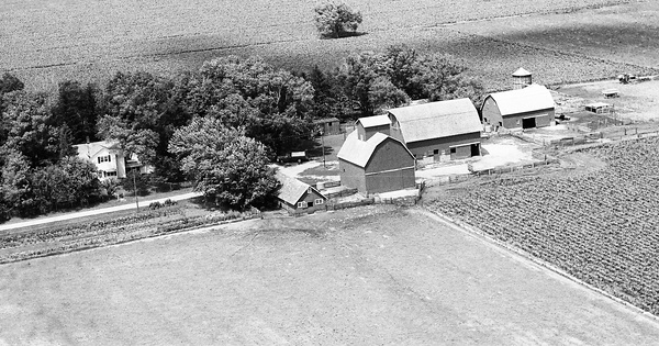 Vintage Aerial photo from 1971 in Buchanan County, IA