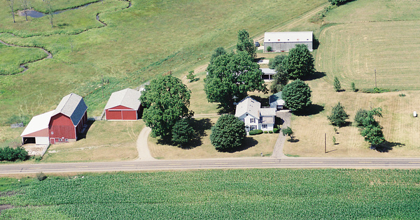Vintage Aerial photo from 2002 in Hillsdale County, MI