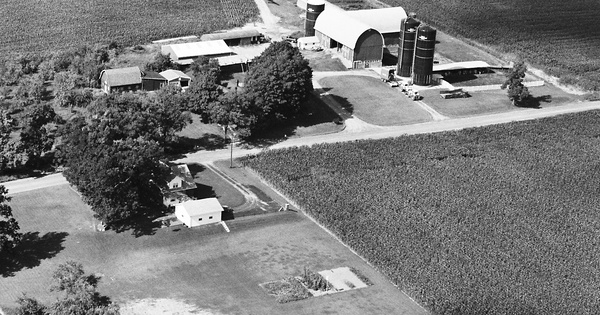 Vintage Aerial photo from 1982 in Livingston County, MI