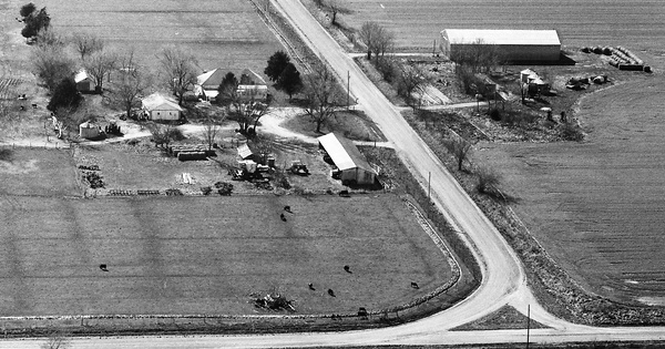 Vintage Aerial photo from 1990 in Cherokee County, KS