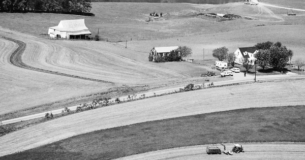 Vintage Aerial photo from 1986 in Franklin County, VA