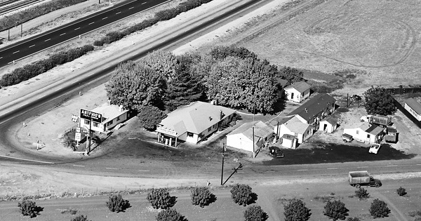 Vintage Aerial photo from 1966 in Merced County, CA