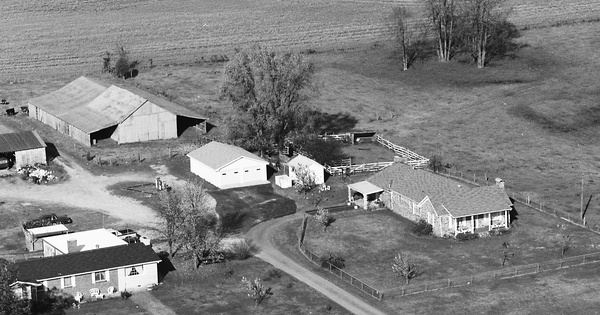 Vintage Aerial photo from 1985 in Lawrence County, AL