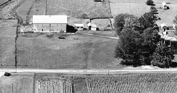 Vintage Aerial photo from 1964 in Wyandot County, OH