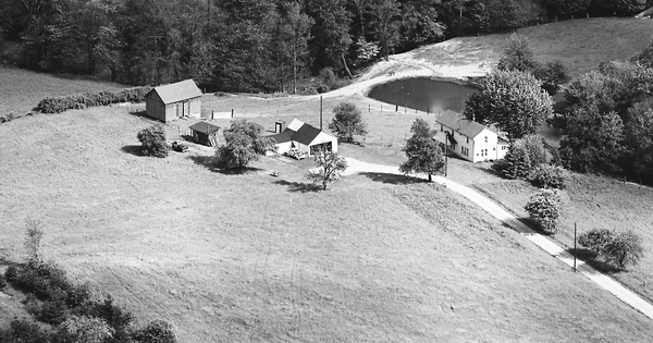 Vintage Aerial photo from 1966 in Belmont County, OH
