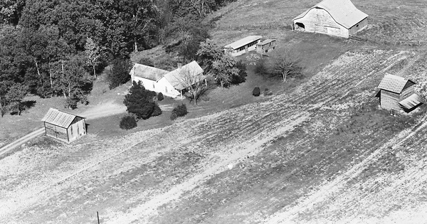 Vintage Aerial photo from 1965 in Surry County, NC