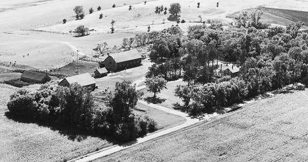 Vintage Aerial photo from 1970 in Union County, SD