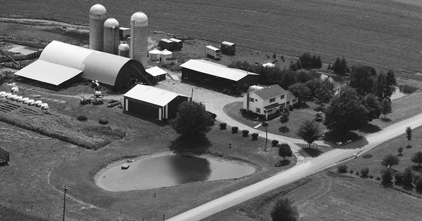 Vintage Aerial photo from 1988 in Tompkins County, NY