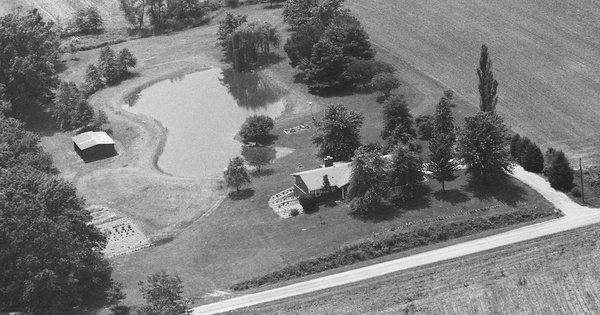 Vintage Aerial photo from 1995 in Clinton County, IL